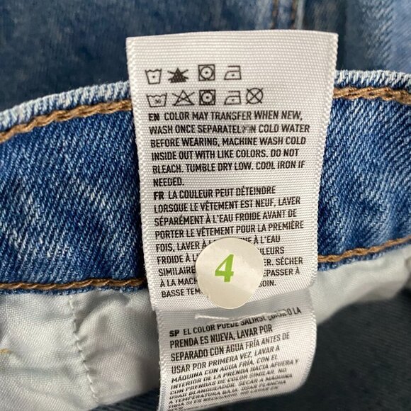 American‎ Eagle Mom Shorts Size 10 Denim High Rise Cuffed Blue NWT SS-1483 - Picture 10 of 10